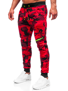 Pantalon de sport camo pour homme rouge Bolf KK04