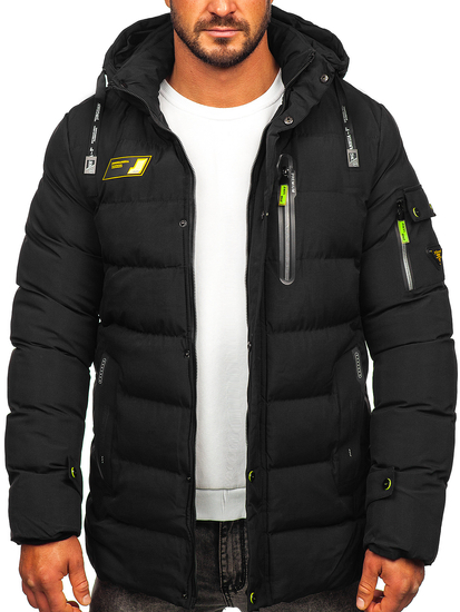 Blouson d'hiver matelassé pour homme noir Bolf 22M56