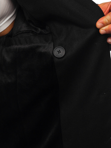 Homme Manteau d'hiver croisé Noir Bolf M3142A1