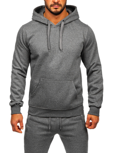 Survêtement à capuche pour homme anthracite Bolf D003