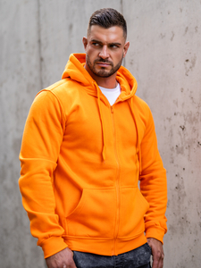 Sweat-shirt à capuche pour homme orange Bolf 2008A