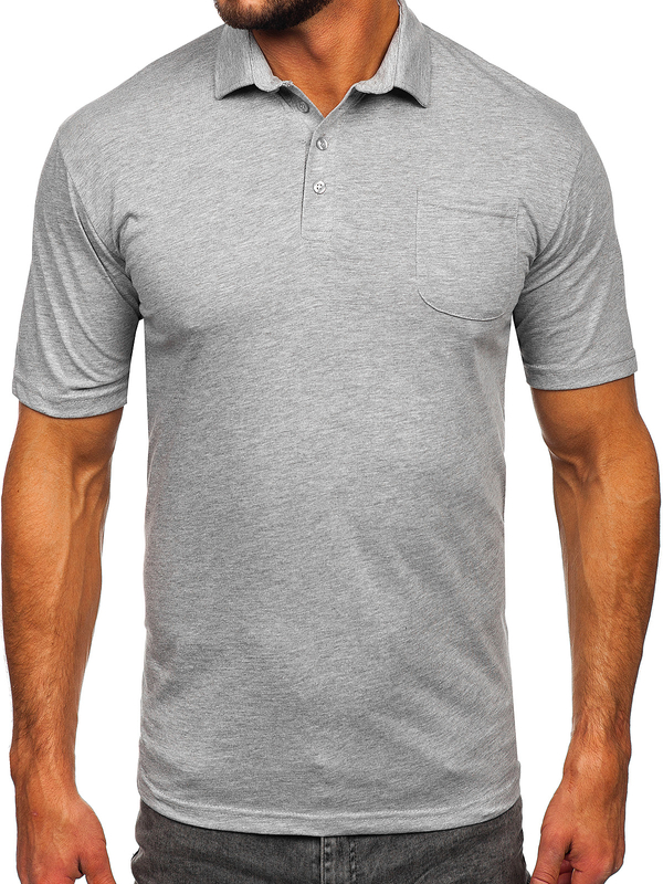 Polo en coton pour homme gris Bolf 143006