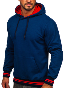 Sweat-shirt à capuche pour homme indigo Bolf 145369