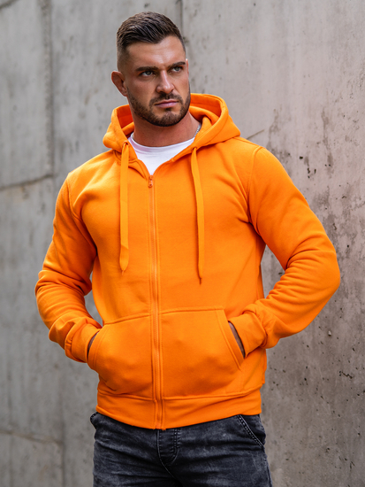 Sweat-shirt à capuche pour homme orange Bolf 2008A