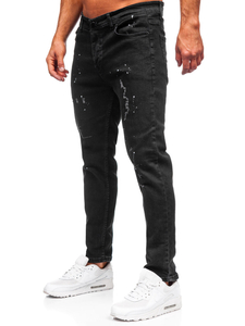 Homme Pantalon en jean regular fit Noir Bolf 6855