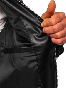 Blouson en jean pour homme noir Bolf 7110