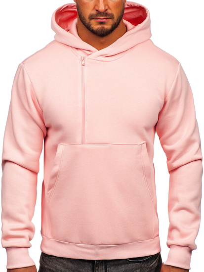 Sweat-shirt à capuche pour homme rose clair Bolf 02