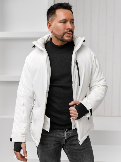 Homme Blouson d'hiver matelassé oversize Blanc Bolf HH011A1
