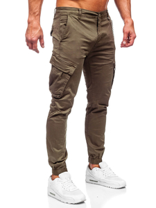 Homme Pantalon jogger cargo Khaki Bolf SK850