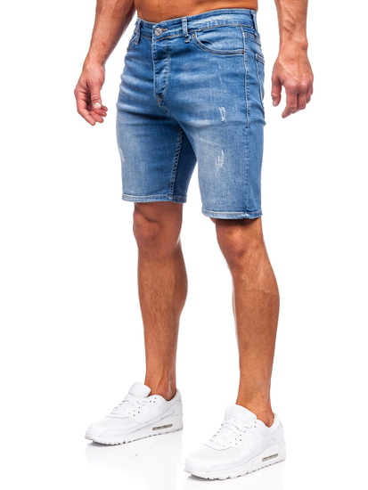 Homme Pantalon court en jean Bleu foncé Bolf 0466