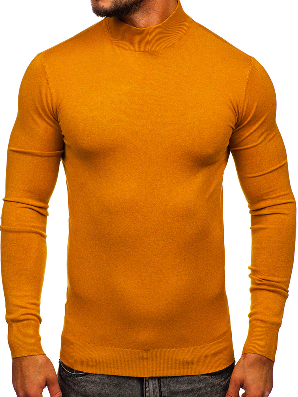 Pull à col roulé basic pour homme camel Bolf YY05