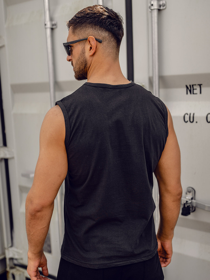 Homme Débardeur imprimé Noir Bolf 14811A