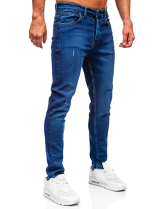 Homme Pantalon en jean slim fit Bleu foncé Bolf 6736
