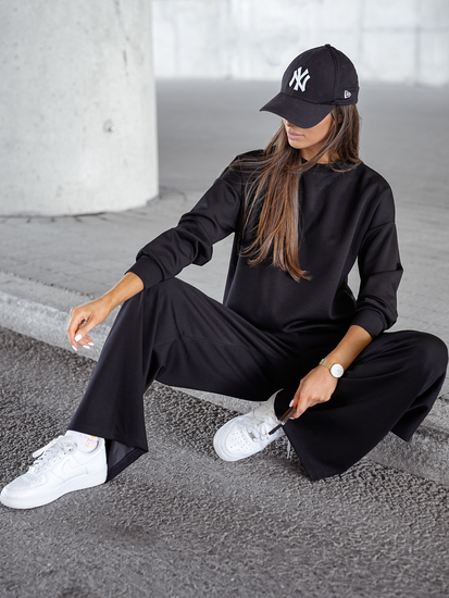 Survêtement zippé deux pièces femme beurre noir Bolf 821111