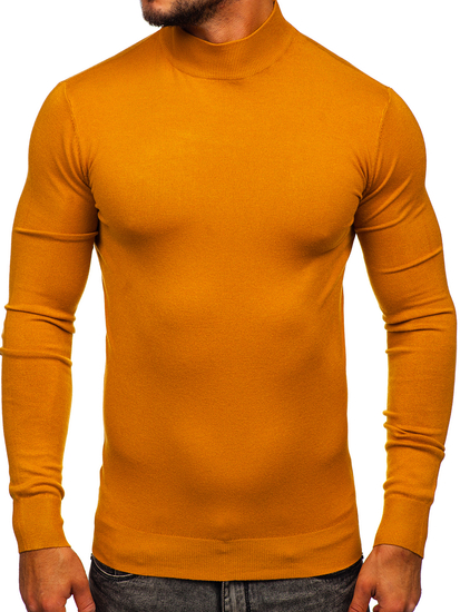 Pull à col roulé basic pour homme camel Bolf YY05