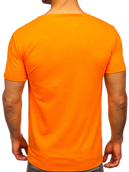 Tee-shirt orange avec imprimé pour homme Bolf Y70005