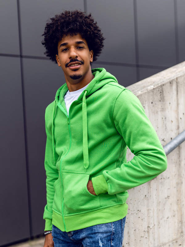 Sweat-shirt à capuche pour homme vert clair Bolf 2008A