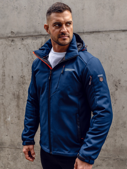 Homme Blouson softshell de transition Bleu foncé Bolf BK122A