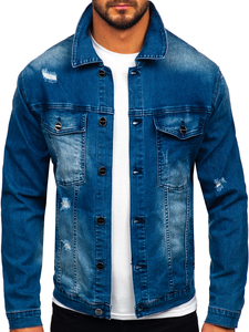 Blouson en jean pour homme bleu clair Bolf MJ506B
