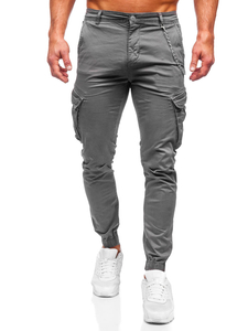 Homme Pantalon jogger cargo Gris Bolf SK850