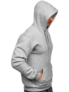 Sweat-shirt gris foncé kangourou à capuche pour homme Bolf B1004