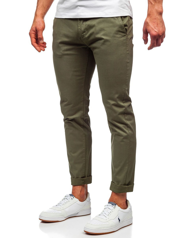 Pantalon chino pour homme vert Bolf 1146