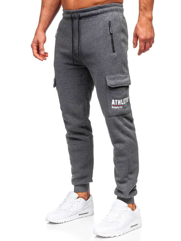 Pantalon jogger cargo de sport pour homme anthracite Bolf JX6028
