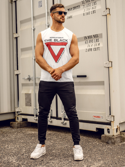 Homme Débardeur imprimé Blanc Bolf 14816A