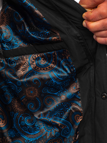 Homme Blouson à mi-saison matelassé Noir Bolf 5M709