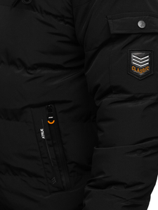 Blouson d'hiver matelassé pour homme noir Bolf 7408
