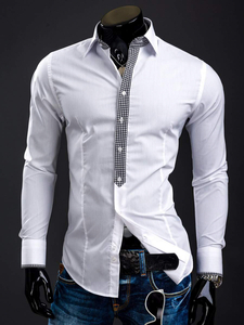 Chemise homme habillée à manches longues blanche Bolf 0939A
