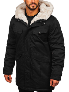 Homme Parka d'hiver Noir Bolf 22M318