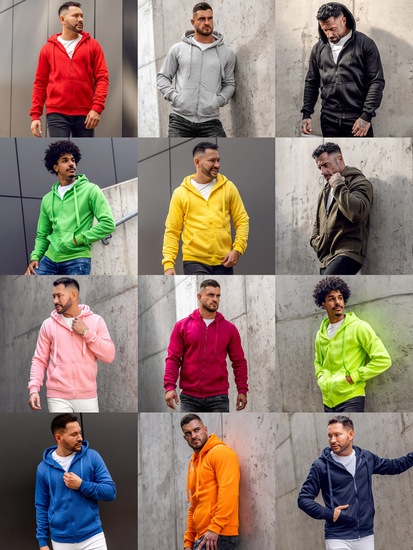 Sweat-shirt à capuche pour homme rose clair Bolf 2008A