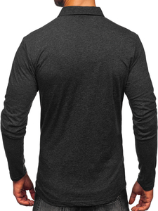 Homme Polo en coton à manches longues Graphite Bolf 5120