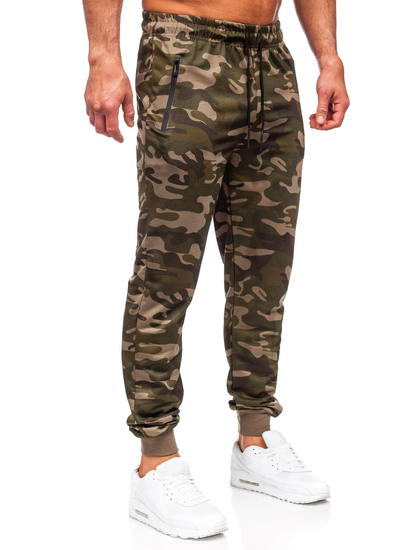 Pantalon de jogging sportif camo pour homme vert Bolf JX6185
