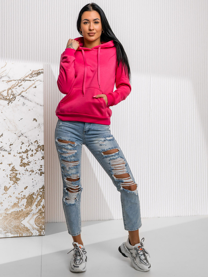 Femme Sweat-shirt kangourou Fuchsia Bolf W02A1