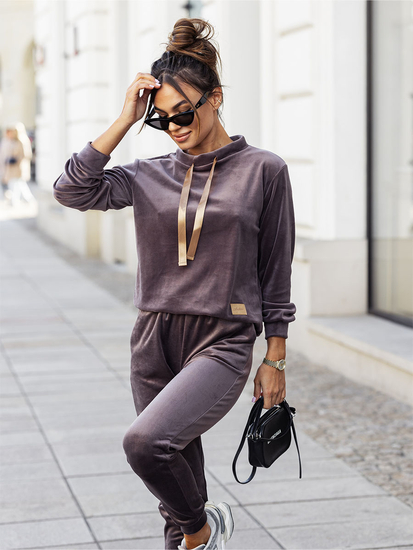 Femme Ensemble en velours deux pièces Graphite Bolf 637