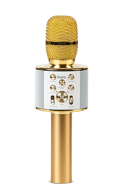 Microphone karaoke bluetooth d'or BK3