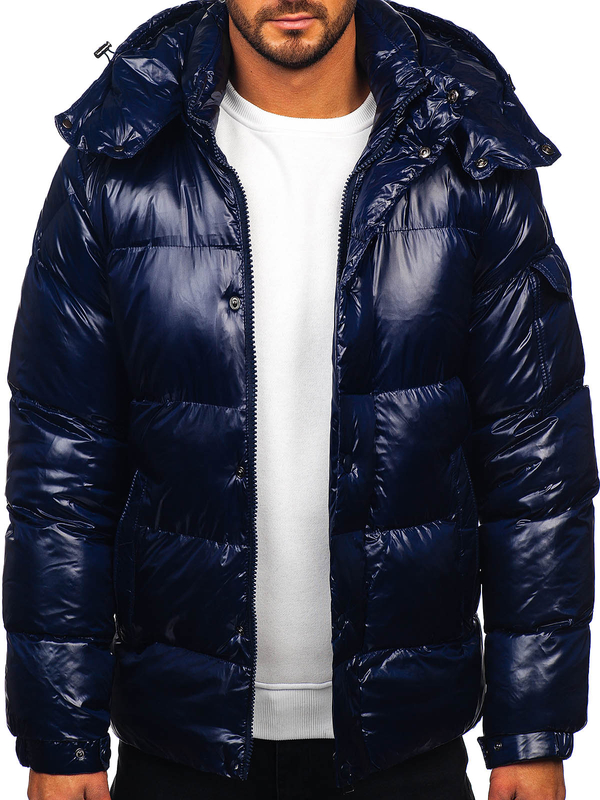 Homme Blouson matelassée d'hiver Bleu ciel Bolf 9970