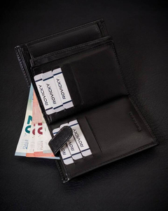 Homme Portefeuille en cuir Noir 25912