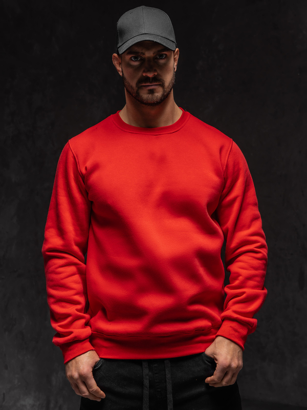 Homme Sweat-shirt Rouge Bolf 2001A1