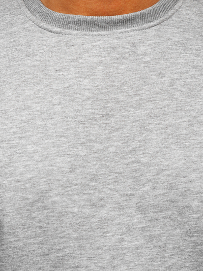 Sweat-shirt gris foncé sans capuche pour homme Bolf 2001