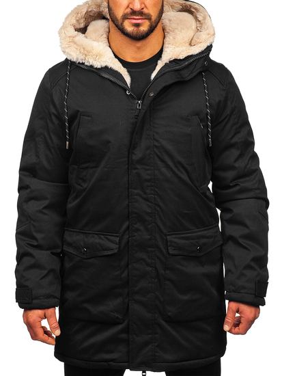 Homme Parka d'hiver Noir Bolf 5M120