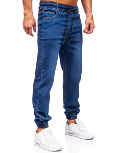 Homme Pantalon jogger en jean Bleu foncé Bolf 8106