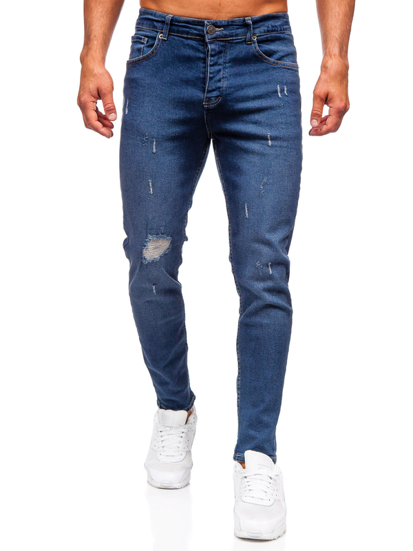 Homme Pantalon en jean slim fit Bleu foncé Bolf 6566-1