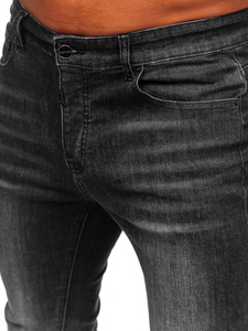 Homme Pantalon en jean slim fit Noir Bolf MP0141N
