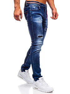 Pantalon en jean slim fit pour homme bleu foncé Bolf 80033W0