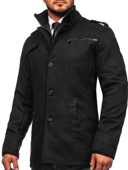 Manteau noir pour homme Bolf 8856
