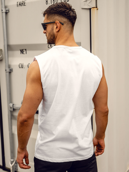 Homme Débardeur imprimé Blanc Bolf 14817A