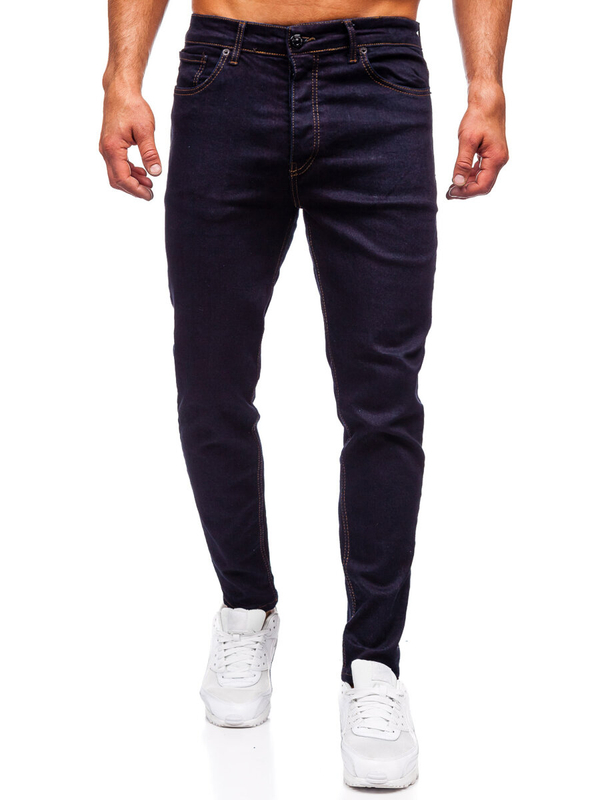 Homme Pantalon en jean slim fit Bleu foncé Bolf 5367